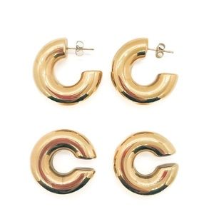 Chunky Hoops and Cuff